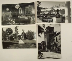 FL. SARASOTA FLORIDA. 4 RPPC POSTCARD LOT. B & W REAL EKC PHOTO! UNPOSTED #594 - Picture 1 of 6