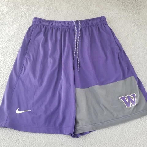University of Washington Nike Shorts Mens Extra Large Purple Huskies Gym Active Cover