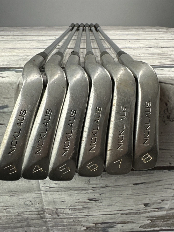 Juego de hierros desplazados Nicklaus Air Bear 3,4,5,6,7,8 ejes de acero Reg Flex derecha Foto 1 de 4
