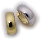 Folding Creoles Earrings Semi Round Genuine Silver 925 Bicolor 16mm Sterling Silver Gel