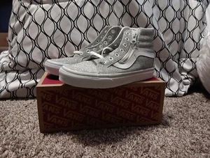 VANS | Unisex Sk8-Hi Tapered Glitter Sneakers New in BOX, SIZE 2 - Picture 1 of 3