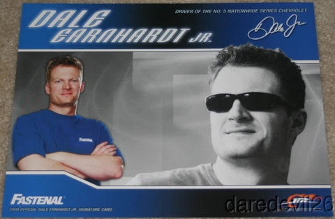 2009 Dale Earnhardt, Jr. Fastenal Chevy Impala NASCAR Nationwide postcard Cover