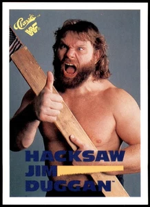 Hacksaw Jim Duggan WWF 1990 Classic Games Wrestling Card #9 - Picture 1 of 2