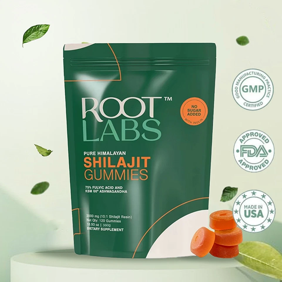Root Labs 10 em 1 Alpha Shilajit Gummies – 4000mg Himalayan Shilajit – 120 Gummy - Imagem 1 de 4