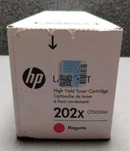 Genuine HP 202X High Yield Magenta LaserJet Toner Brand New Sealed CF500XM - Photo 1/3