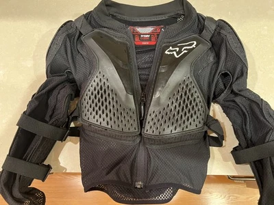 Fox YOUTH MX Armor - Jaqueta de malha esportiva Titan Jersey preta bicicleta sujeira ATV SXS quad - Imagem 1 de 3