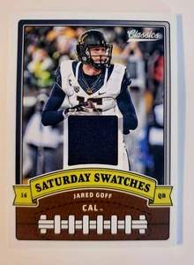 2018 Panini Classics Jared Goff Saturday Swatches #30 Player Worn Jersey - Bild 1 von 2