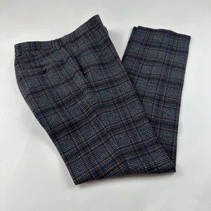 Paisley & Gray Slim Fit Mens 29x31 Plaid Dress Suit Pants Navy Gray Check - Picture 1 of 16
