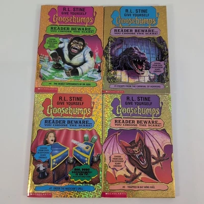 Lot of 4 Vintage 90s Goosebumps Give Yourself Books #1, 3, 4, 7 by R.L. Stine - Image 1 of 4
