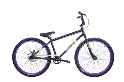 R4 Pro 26" Cruiser Alloy BMX Bicycle Retro Matte Black Purple - Image 1 of 4