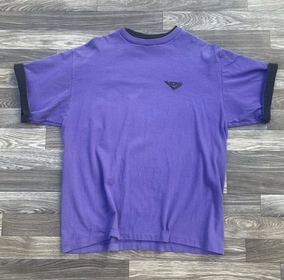 Vtg PONY Brand T Shirt Mens Large Double Layer USA Blank Purple Single Stitch - Image 1 of 4