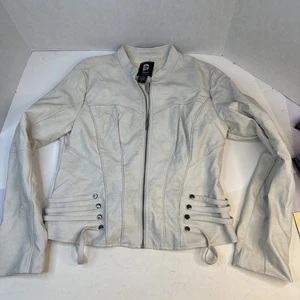 DC Comics White Canary Faux Leather Jacket Size XL Cosplay T3 - Picture 1 of 11