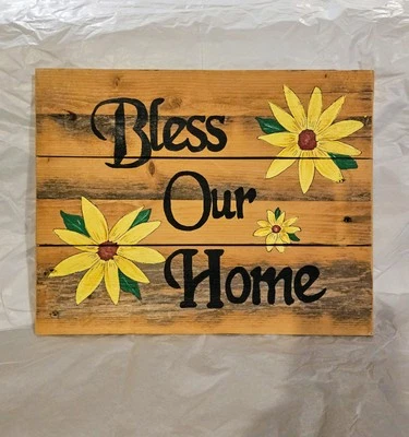 Bless Our Home Wooden Sign - Image 1 of 3