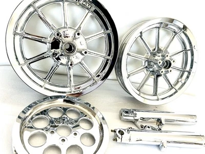 Harley Touring Road King Ruedas OEM MAG CUSTOM Llantas Cromadas 1990-1999 Venta Foto 1 de 4