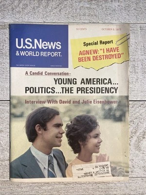 US News World Report Oct 8 1973 Interview With David and Julie Eisenhower - Image 1 of 2