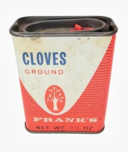 Lata de especias vintage Frank's Ground Cloves - Imagen 1 de 7