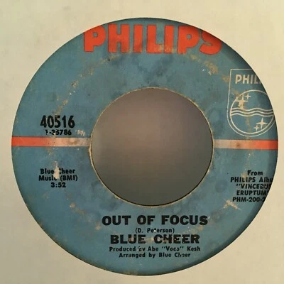 BLUE CHEER    45  7"  SINGLE, SUMMERTIME BLUES / OUT OF FOCUS  - Image 1 of 2