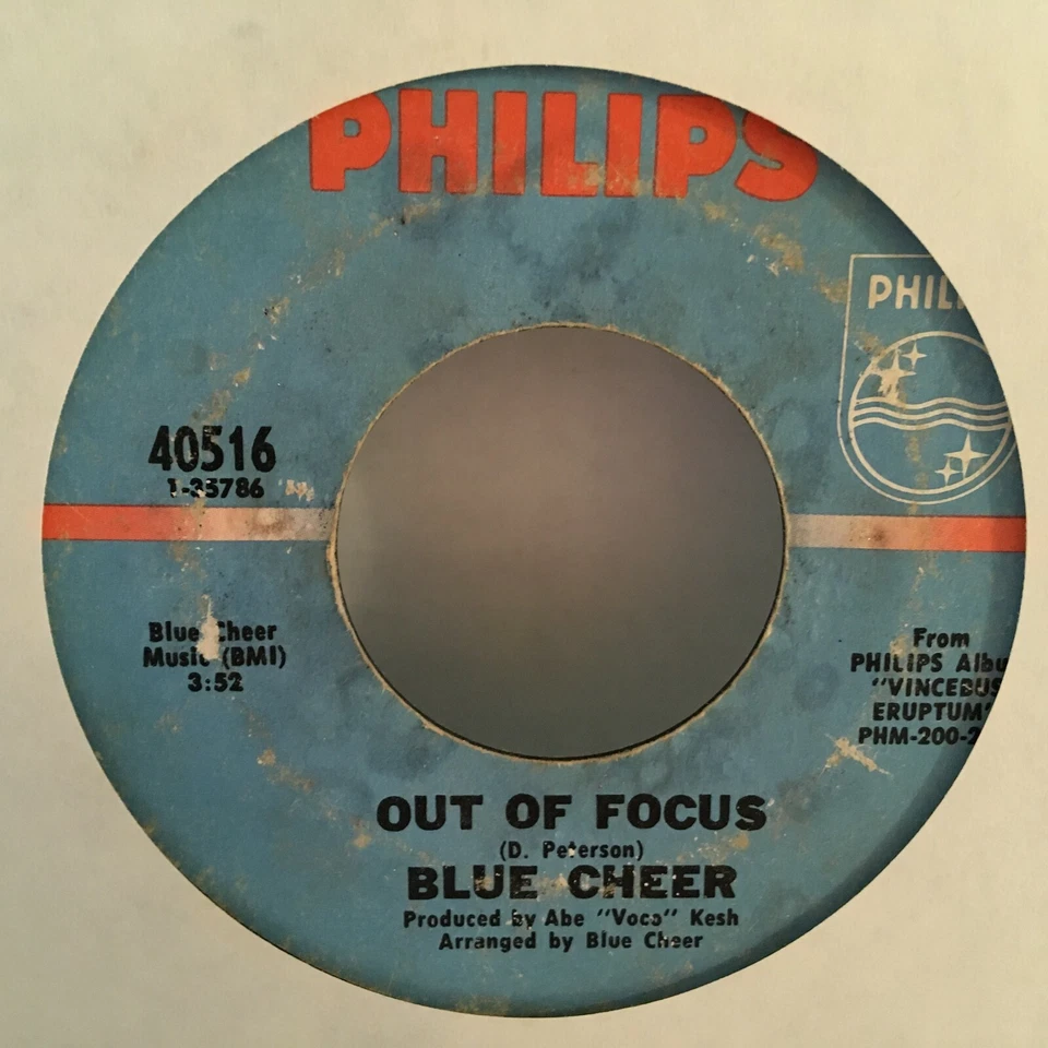 BLUE CHEER    45  7"  SINGLE, SUMMERTIME BLUES / OUT OF FOCUS  - Image 1 of 2
