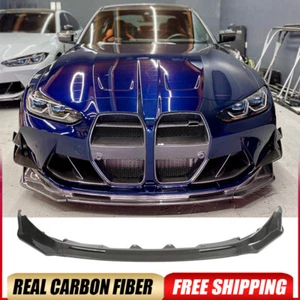 For BMW G80 M3 G82 G83 M4 21UP Dry Carbon Fiber Front Bumper Lip Spoiler Bodykit - Picture 1 of 15