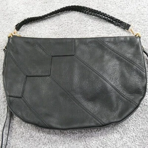 Hobo International Cisco Shoulder Bag Black Leather Geometric Purse Handbag Boho - Picture 1 of 16