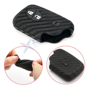 Funda protectora con llavero suave de fibra de carbono patrón negro de fibra de carbono para Lexus IS ES GS LX 1a generación - Imagen 1 de 9
