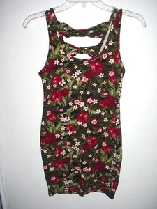 De colección-años 80-Xia-Elástico-Lycra-Spandex-Lápiz-Rojo Floral-Vendaje Bodycon-Vestido-XS-S - Imagen 1 de 1