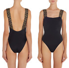 Versace Women's Greca Border One-Piece Swimsuit Black Size 1 / US XS - Italy