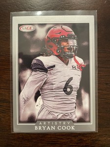Bryan Cook 2022 Sage Artistry Rookie Silver Parallel Football Card #7