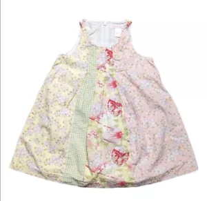 Janie and Jack Girls Summer Dress 18-24 Months Patchwork Paper Lantern Floral - Picture 1 of 19