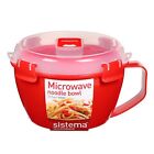 Microwave Bowl for Noddles, Pasta, and Soup with Lid and Handle, Dishwasher S...