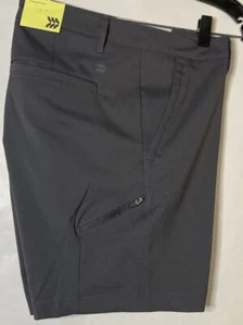 All in Motion Mens 40 Cargo Golf Shorts Gray Stretch Quick Dry Flat Front 8’ - Picture 1 of 6