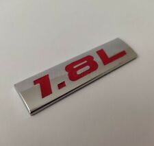 1.8 1.8L 1800cc Rouge Argent Métal Chrome Badge Emblème pour Auto Arrière / Côté