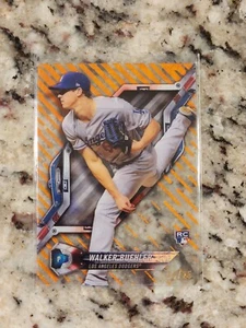 2018 Topps High Tek /25 Walker Buehler Orange Galactic Diffractor Rookie RC - Picture 1 of 2