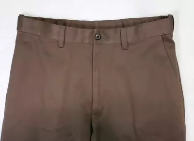 David Taylor Collection Men's Cotton Pants Brown Comfort Waist 30" Inseam 30" - Image 1 of 4