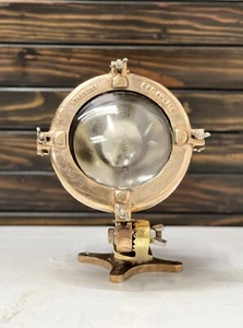 NAUTICAL SALVAGED BOAT SHIP ANTIQUE PAULUHN MINI SPOT/SEARCH LIGHT MADE IN USA - Picture 1 of 7