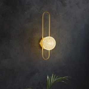 Room Gold Wall Light Home Wall Lamp Shop Glass Wall Sconce Indoor Wall Lighting - Picture 1 of 12