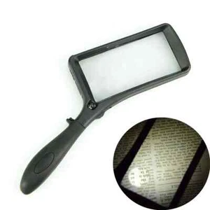1 pieza 2,5X 8X lente rectangular iluminada por LED lupa de mano para lectura - Imagen 1 de 14