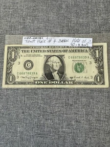 1 dollar bill 1988a web note Philadelphia District Circulated In VF Cond. - Picture 1 of 4