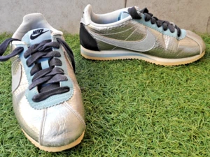 Wmns Nike Classic Cortez Leather Premium Python Pack Metallic Silver 8.5 EU 38.5 - Picture 1 of 7