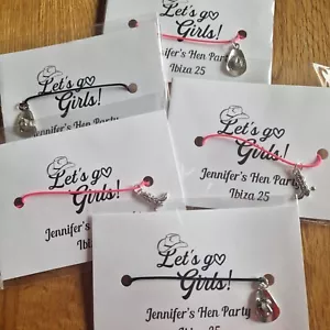 Braccialetti Party Polla Personalizzati - Cappello o Stivali da Cowboy Lets Go Ragazze Country Regalo - Foto 1 di 1
