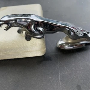 Vintage Jaguar Chrome Hood Ornament 5” Solid Steel No Hardware - Picture 1 of 10