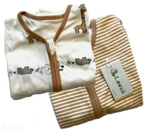 Baby Sleep Sacks Large 12-18 Months 2 Way Zipper Animals & Stripe Looxii 2 pack - Picture 1 of 5
