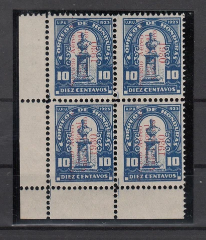 GR13526/ HONDURAS - AIRMAIL - SCOTT # C33a MINT MNH VARIETY RRR - CV 2850 $ Cover