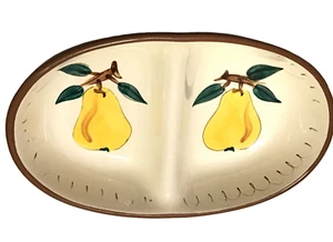 Stangl Keramik Obst Birne geteilt Servierschale Schale handbemalt ofenfest - Bild 1 von 4