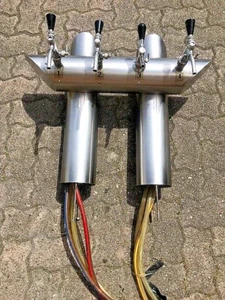 Zapfsäule Bier, Edelstahl, 4 Hähne - Bild 1 von 5