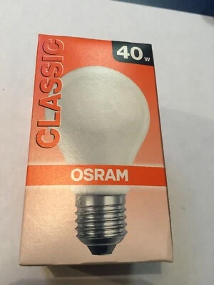 1 X ORIGINAL CLASSIC OSRAM FR A 60mm E27 40W Matt  Glühbirne  AGL 430 Lumen - Bild 1 von 3