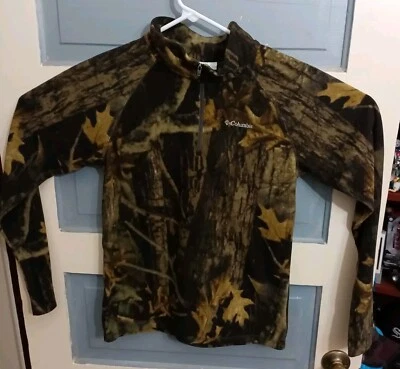 Columbia Youth XL (18-20) Camo 1/4 Zipper Sweater WN473 - Image 1 of 4