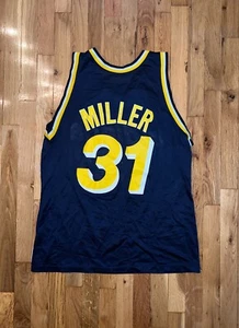 REGGIE MILLER Champion INDIANA PACERS Jersey 44 NBA Schrempf Smits Person - Picture 1 of 5