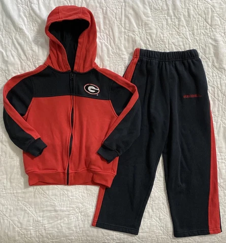Child Georgia Bulldogs Full-Zip Hoodie and Pant Set, Size: 5/6, Cotton Blend Cover
