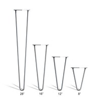 Hairpin Table Legs (x4) + FREE Floor Protectors + Screws